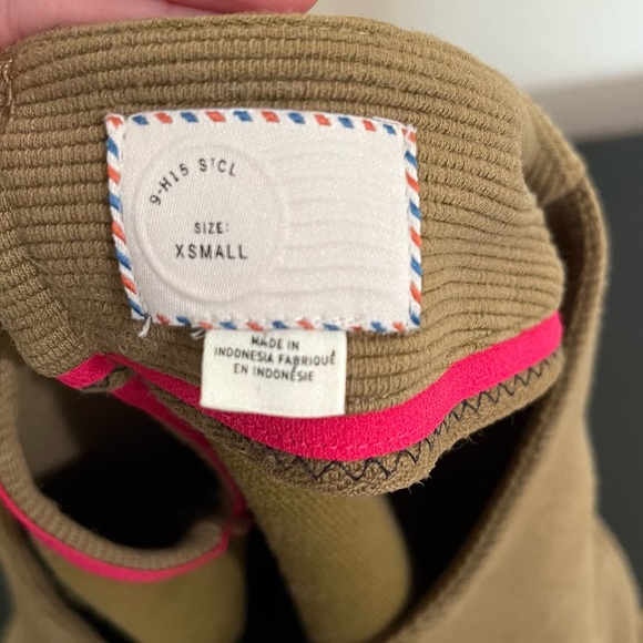 Anthropologie Postmark Ribbed Olive Flutter Sleeve Top | Short Sleeve Top - Picture 8 of 14